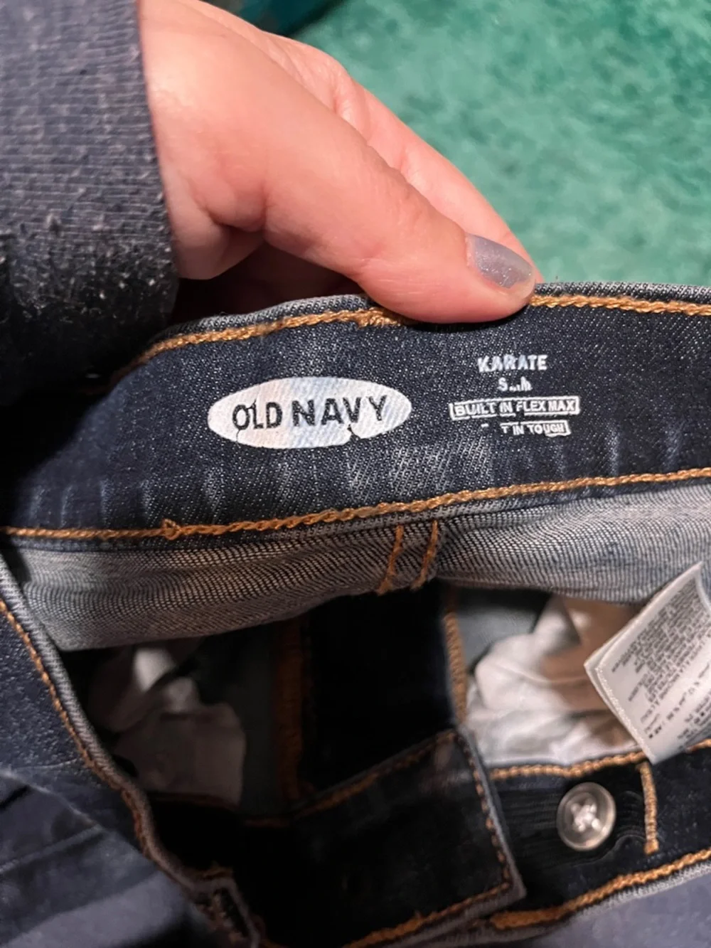 Old Navy Dark Blue Relaxed Slim Kids' Jeans - Picture 5 of 6